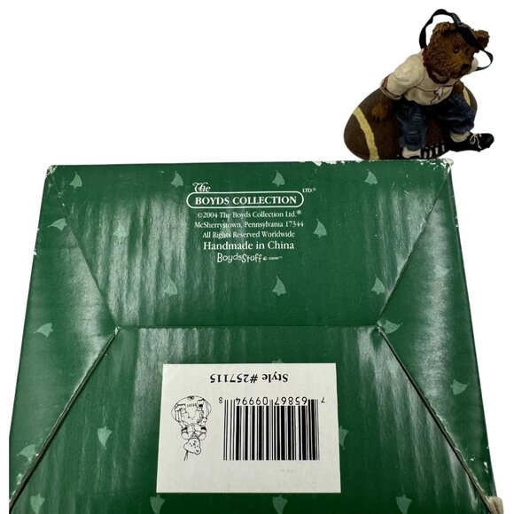 Boyds Bears 2004 Ornament Football Theme Teddy Bear Christmas Decoration - Picture 5 of 7
